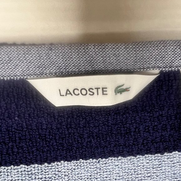 NEW Lacoste Navy Blue Bath Towel 100% Cotton 30" x 52" Big Crocodile Logo - Picture 4 of 6
